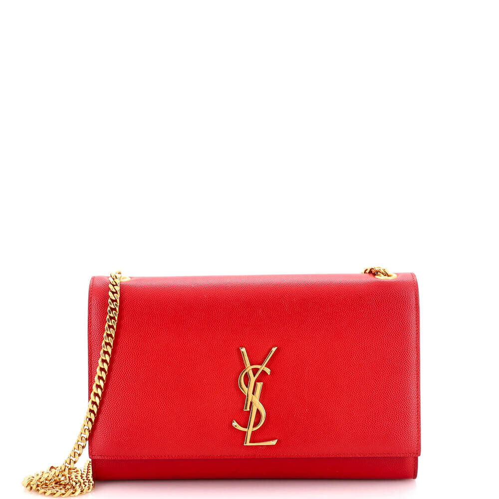 Saint Laurent Medium Classic Monogram Crossbody Bag Grainy Leather